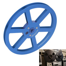 7 Inch Aluminum Reel for 1/4 Inch Tape, Blue, Universal, 6 Holes