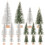 16pcs Mini Artificial Christmas Trees with Wooden Base 1