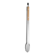 Edelstahl-Gastronomiezange mit Holzgriff