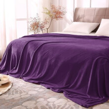 Purple Fleece Blanket 84"x90" – Cozy, Soft, Lightweight Throw for Couch, Bed, Travel & Camping
