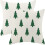 Capas de Almofada de Natal 45x45cm, Linho, Branco e Verde Sálvia 1
