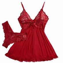 Damesnachtkleding zomer herfst lingerie sexy kanten mesh shapewear en verleidelijke doorschijnende nachtjapon chemise nachthemd stijlvolle