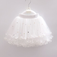 Mini tutu rokje voor peutermeisjes, schattig, geschikt voor feestjes en dansfeesten, effen kleur, netstof, gekrulde parels en pailletten, tule rokje,
