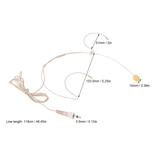 Lightweight Over-Ear Headset Microphone 3.5mm Plug for Stage Performance 1
