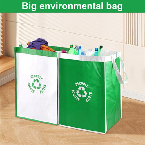 4PCS Recycle Waste Bin Bags for Kitchen Home Trash Sorting Bins Organizer Waterproof Baskets Compartment Container