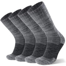Merino-Wandersocken, komplett gepolstert, wärmend, 4 Paar
