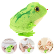 OUNONA Grenouille en peluche verte Ă remonter (1 paquet)