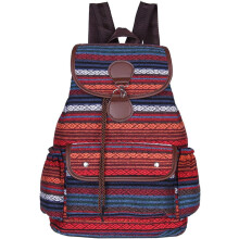 Sac à dos vintage pour femme, sac à dos bohème décontracté, sac à main ethnique tendance unique, bleu