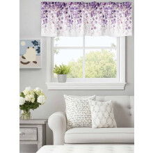Purple Gradient Leaf Valance Farmhouse Style 60x18in