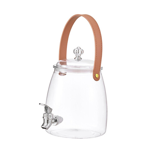 Beverage Dispenser with Spigot and Large Capacity Clear with Handle Water9L