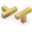 Brushed Brass Cabinet Knobs & Drawer Pulls – LSJ12GD, Modern Gold, Square, Single Hole, 15-Pack, Compatible with Standard Cabinets 1