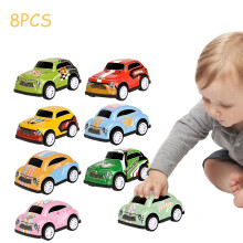 MesaSe natahovací auta, 8 kusů závodních vozidel s natahovacím mechanismem, mini autíčka pro děti