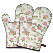 Pioneer Ofenhandschuhe mit Blumenmuster, 2er-Pack, hitzebeständig, 19,5 x 30,5 cm