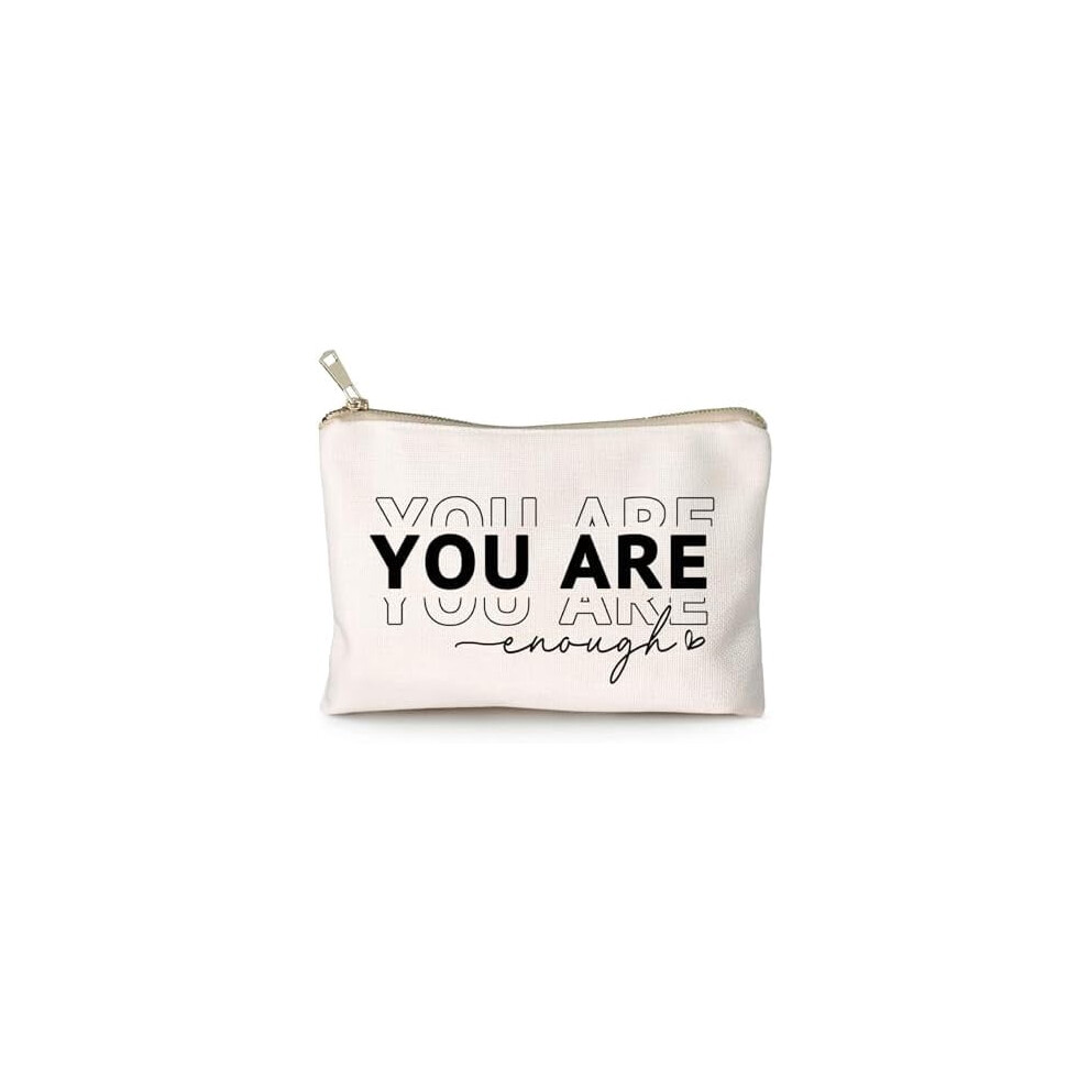 Linen Cotton Cosmetic Bag â Neutral Travel Toiletry Pouch