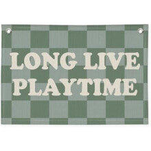 Lerretsveggbanner 30x20 tommer salviegrønn blå