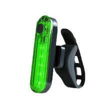 Solas Cúil Gluaisrothair In-athluchtaithe USB Ceallraí 330mAh 4 Mhód Soilsithe IPX4 Strap Solúbtha Uiscedhíonach Infheictheacht Leathan 120