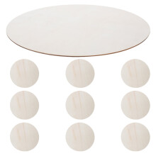 Worgeous - Conjunto de 10 placas redondas de madeira sem acabamento para grafite, escrita e decoração de casa - Superfície lisa, ideal para
