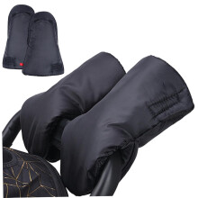 Guantes de forro polar cálidos, impermeables y resistentes al viento para cochecito de bebé.