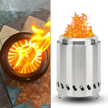 Portable Outdoor Wood Stove Stainless Steel Compact Fire Pit