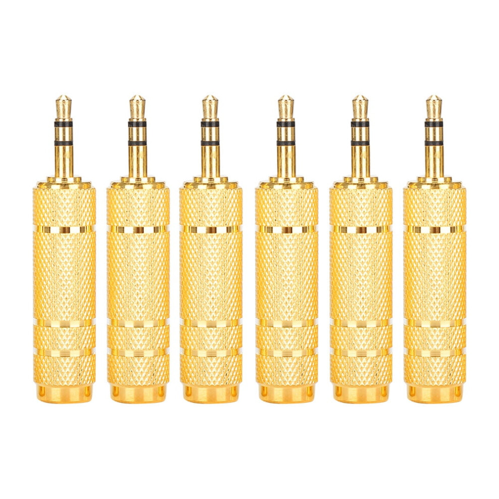 6.5Mm Female To 3.5Mm Male Audio Adapter Jack Converter - Plated Gold 9485826375173