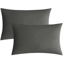 Grå tvättade bomullskuvertörngott 20x36 tum (2-pack)