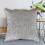 Kussenhoes van beige polyester, 16x16 inch 1