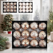 12pcs 3in Shatterproof White Christmas Ball Ornaments