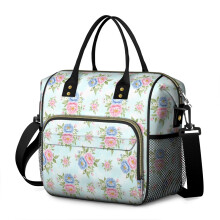 Sac à lunch isotherme étanche Pioneer Flower à imprimé floral pour femme – Idéal pour le travail, la plage, les voyages, les pique-niques et
