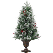 3 Ft Prelit Christmas Tree, Mini Xmas Tree with 78 Led Lights, Small Tabletop Artificial Christmas Tree for Indoor Outdoor Christmas Decorations
