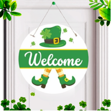 Panneau de bienvenue et support de porte pour la Saint-Patrick – Décoration intérieure, compatible avec les chalets
