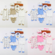 Newborn Sleepers,Toddler Girl Pajamas,Unisex Infant Print Layette Giftset Clothing Set 8-Piece for Newborn Yellow 0-3 Months