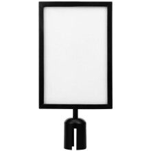 Sort metalskiltholder til A4Portrait