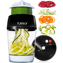 Affettatrice a spirale 4 in 1 per verdure con contenitore per la conservazione