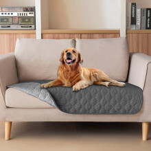 Waterproof Reversible Dog Bed Cover 32x53", Dark/Light Grey – Compatible with Most Beds