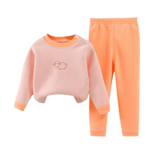 Conjunto de dos piezas para bebé niña, sudadera para niños pequeños, ropa casual para niños pequeños y medianos, color naranja, 1 año.