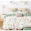 Cotton Duvet Cover Set 600 Thread Count Full White Green 1