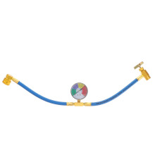 Charging Hose with Measuring Pressure Gauge, Refrigerant Recharge Kit, Auto Car Air Conditioning U Charging Hose Adapter