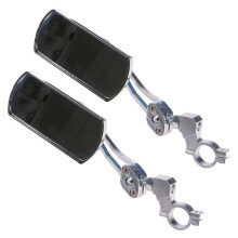 1/2Pcs Adjustable Mountain Bike Bicycle Handlebar Side Rearview Mirrors Glasses(Silver 2pcs)