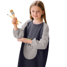 Kids' color-block art smock long sleeve black size 2-4