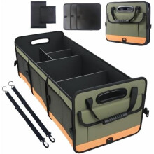 Organizador de porta-malas de 95 litros para SUV, carro, caminhonete e sedã – Impermeável, com base antiderrapante, armazenamento de carga