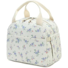 Sac à lunch unisexe en velours côtelé, élégant et réutilisable, isotherme grande capacité, idéal pour le travail, les pique-niques ou les