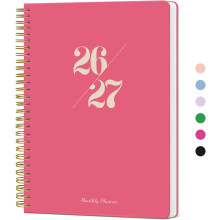 Agenda Mensal 7x10 polegadas, 24 meses, verde