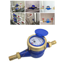 Waterdebietmeter, watermeter, koudwatermeter met aansluitingen, voor tuin en huishoudelijk gebruik