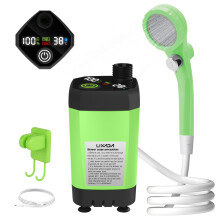 Portable RV Shower Pump Kit with Screen Display, 6000mAh, Adjustable – Compatible with RV