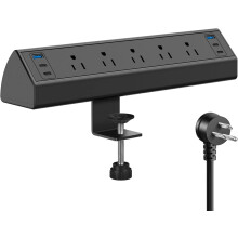 Stiall Cumhachta Teanntáin Deisce le 4 Chalafort USB-C & 2 Chalafort USB-A