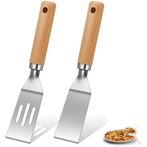 5-delt mini serveringsspatelsæt, rustfrit stål