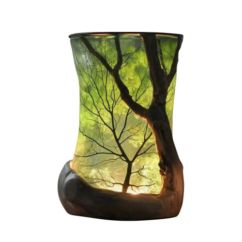Φωτιστικό κομοδίνου Forest Landscape, ξύλινο σχέδιο