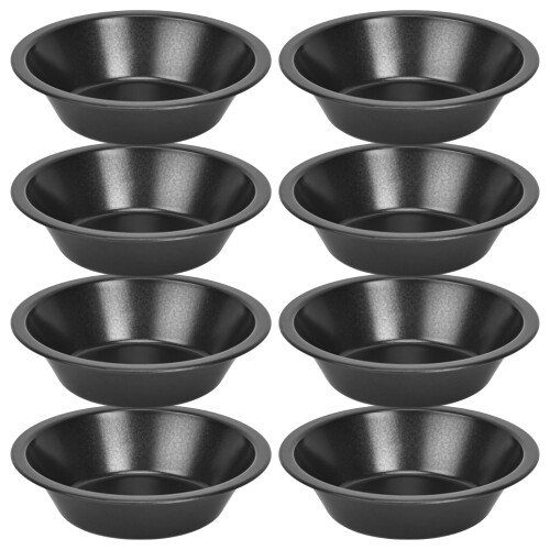 8-delte 5-tommer mini non-stick tærteforme i kulstofstål