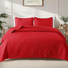 Ikerágyneműgarnitúra, piros, vintage, damask1sham