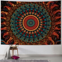 Arazzo Mandala da appendere alla parete, formato corto in peluche, 40x30 pollici